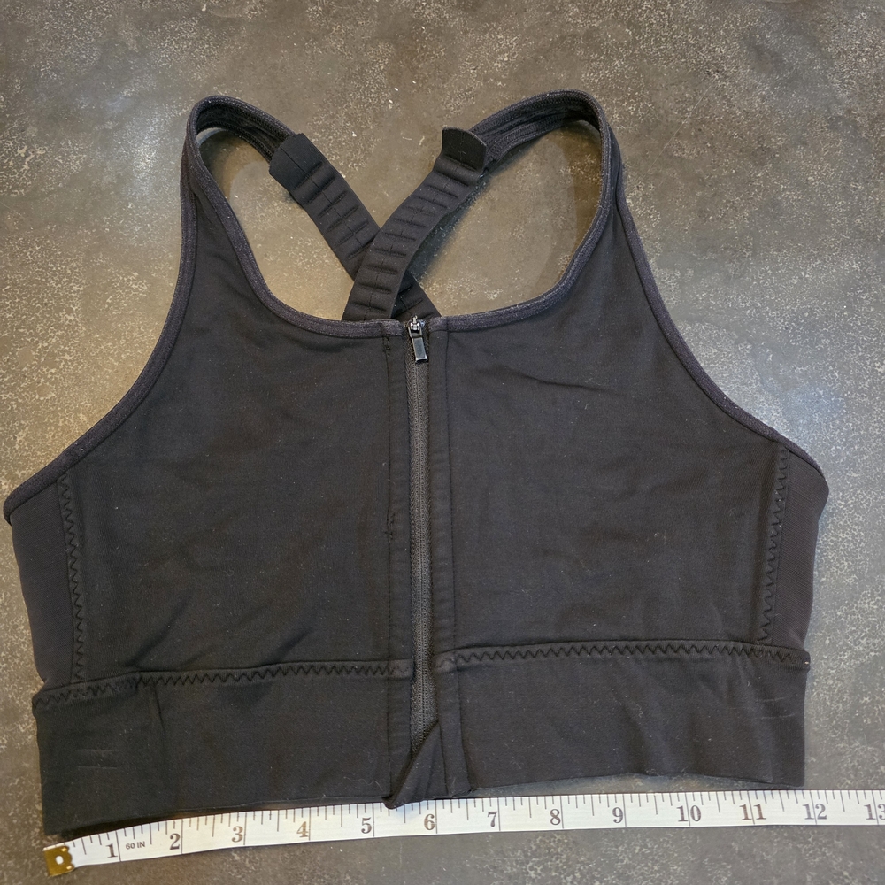 Athleta Womens Small Black Front-Zip Sports Bra
